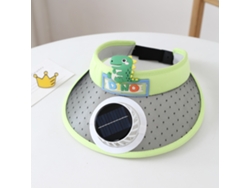 (dragón Verde) Sombrero Con Ventilador Solar Para Viajes Al Aire Libre Y Ciclismo - Sombrero De Protección Solar