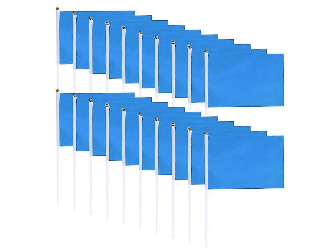 Omni-100 Banderas Cuadradas De Mano De Color Sólido Mini Banderas Para Fiestas Suministros De Celebración (azul)-fcy