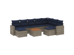 Maison Exclusive - Conjunto De Sofá De Jardín De 10 Piezas Con Cojines, Poliratán Gris