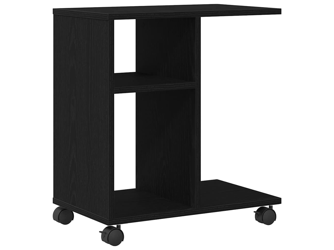 Mesa Auxiliar | Mesa Lateral Roble Negro 50 X 30 X 55 Cm Madera Contrachapada