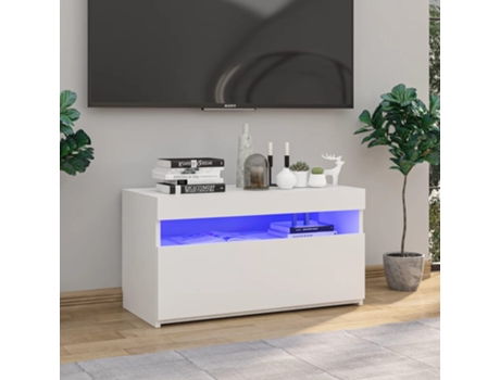 MAISON EXCLUSIVE - Mueble de TV con luces LED blanco 75x35x40 cm