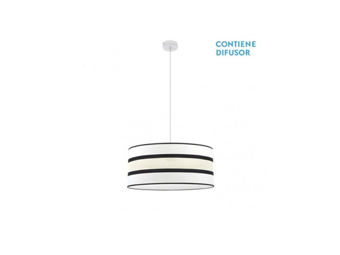 Lámpara colgante Karla 2x27 cm blanco/beige, 50 x 50 cm, Fabrilamp