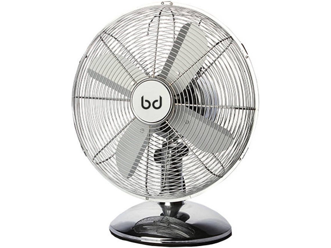 Ventilador de Sobremesa BIWOND BW0085 (3 Velocidades - Diámetro 30 cm - 40 W - Plateado)