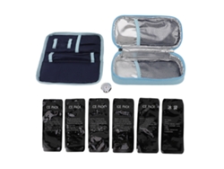 Estuche Portátil Isotérmico Para Insulina Con Termómetro Y Pluma De Viaje, Color Azul.
