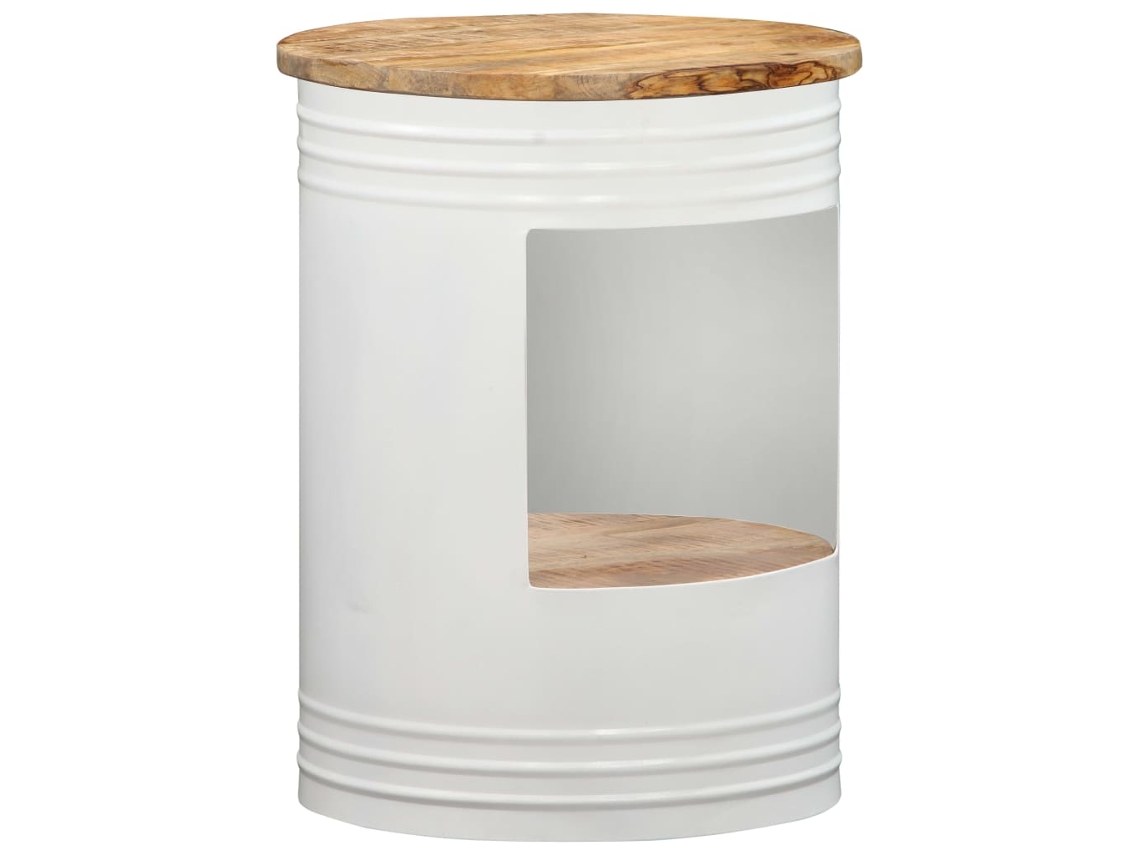 Mesa de Centro de Apoyo 43X55 Cm Madera de Manguera Maciza