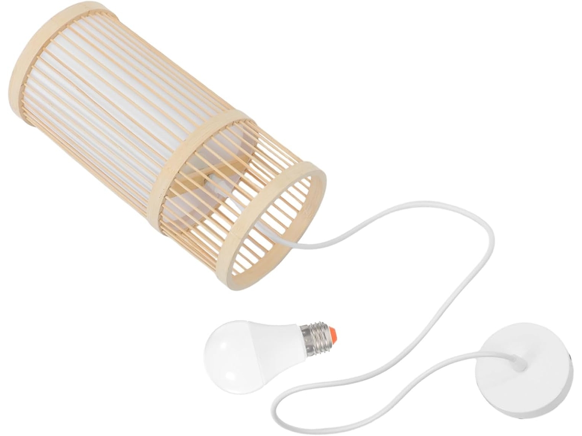 Lámpara Colgante De Bambú Tejido Para Salón De Té, Lámpara Colgante De Estilo Japonés, Luminaria Rústica.