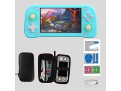 Consola portátil XF43 con pantalla de 4,3", emulador Arcade/PS1, salida para disco duro PSP, 30 emuladores, 18 000 juegos, 64 GB, azul, Sfushos