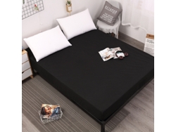 Protector de colchón, microfibra suave 180x200cm Negro Siurn (solo sábana bajera)