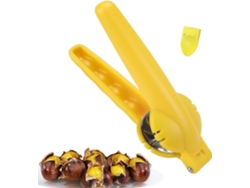 Herramienta De Corte De Castañas Y Nueces Para Galletas, Mango De Abs Engrosado, Hoja Dentada Cruzada Amarilla CHRUI