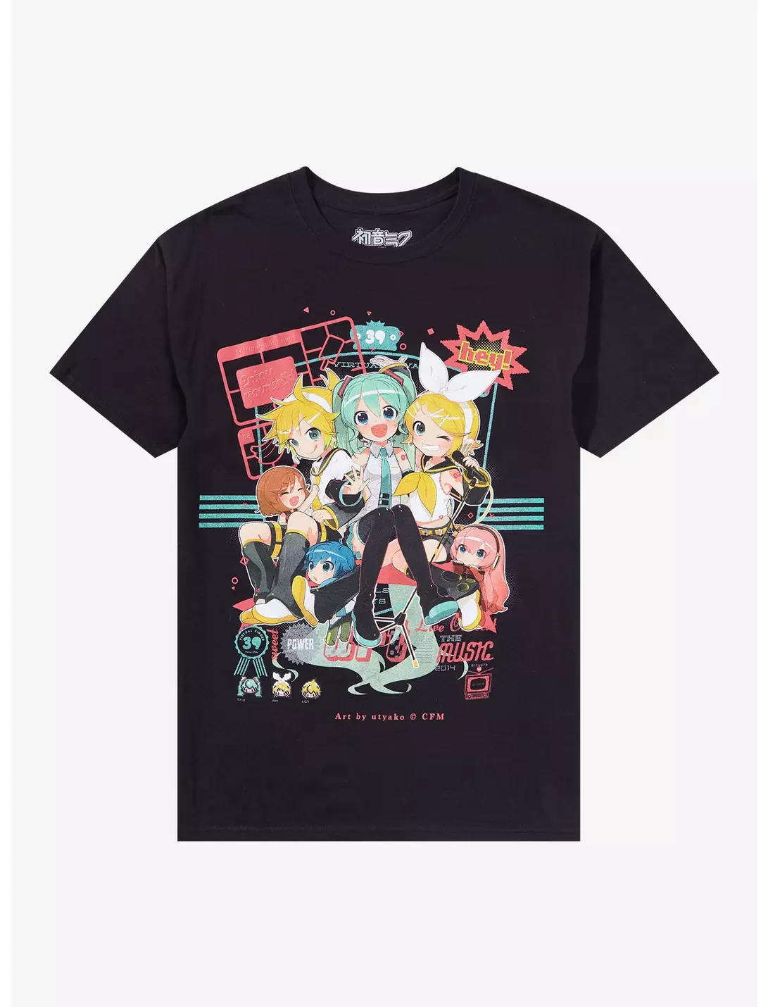 Rockinstone Hatsune Miku & Friends Group Camiseta Unisex Best Sellers -xl