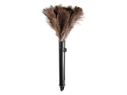 Bolígrafo de pluma marrón lavable, portátil, compacto, bolígrafo de pluma de avestruz, ABS, mini bolígrafo de pluma con mango para uso doméstico.