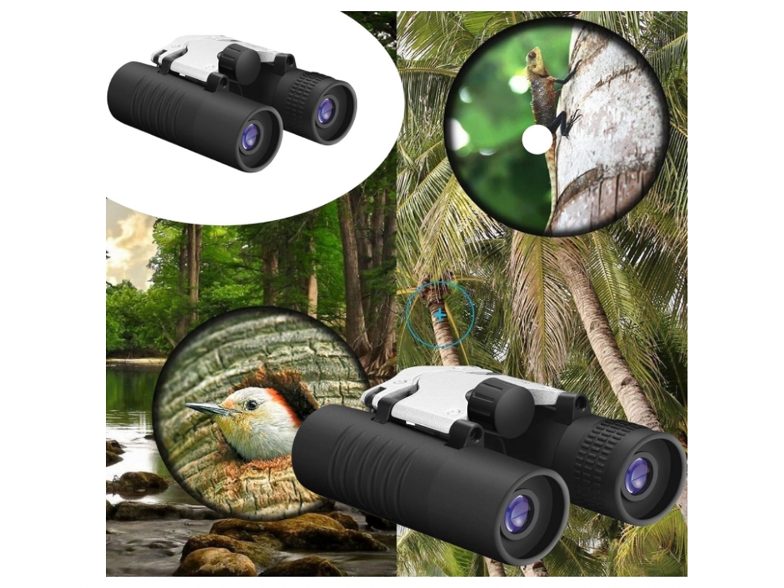 Binoculares 8 X 21, Portátiles Para Adultos Y Niños, De Fácil Enfoque Y Alta Definición, De Campo Amplio (negros)