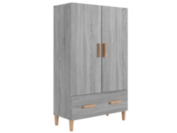 Lovely Home Armario Alto 70X31X115 Cm Madera Procesada Gris Sonoma