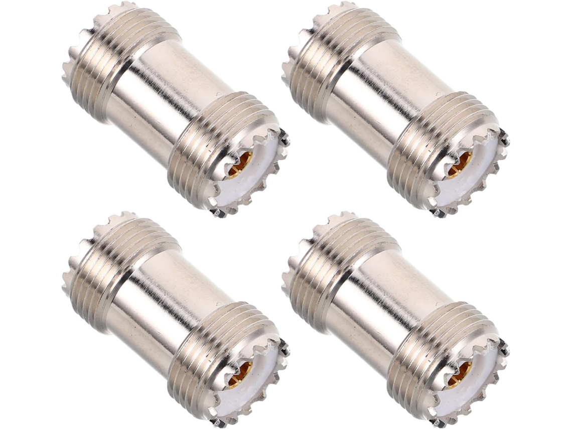 Adaptador Coaxial Uhf Macho A Hembra De 4 Piezas Para Cable De Radio De Red