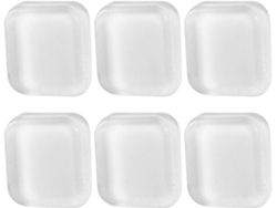 Paquete De 6 Protectores De Pared Adhesivos Cuadrados Transparentes De Silicona Para Absorber Los Golpes Y Proteger La