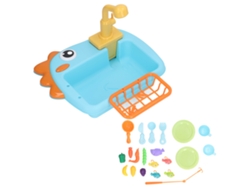 -juguetes Lavavajillas Electrónico Dinosaurio 2 En 1 Con Pesca, Juguete De Cocina Educativo Para Niños, Regalo Escolar Azul