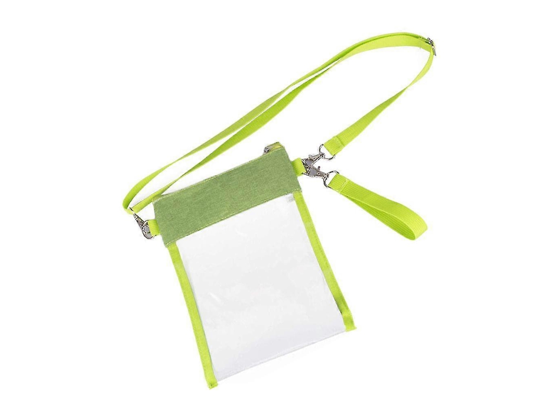 Bolso bandolera transparente, apto para estadios, correa ajustable para conciertos y festivales.