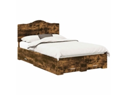 Maison Exclusive - Estructura De Cama Con Cabecera Roble Ahumado 120 X 190 Cm