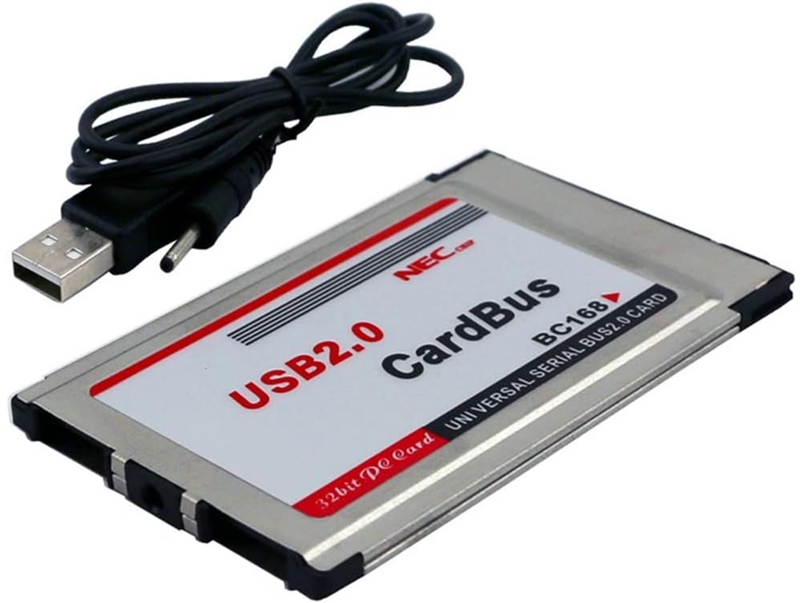Adaptador Pcmcia A Usb 2.0 Cardbus De Doble Puerto De 480 M Para Ordenador Portátil
