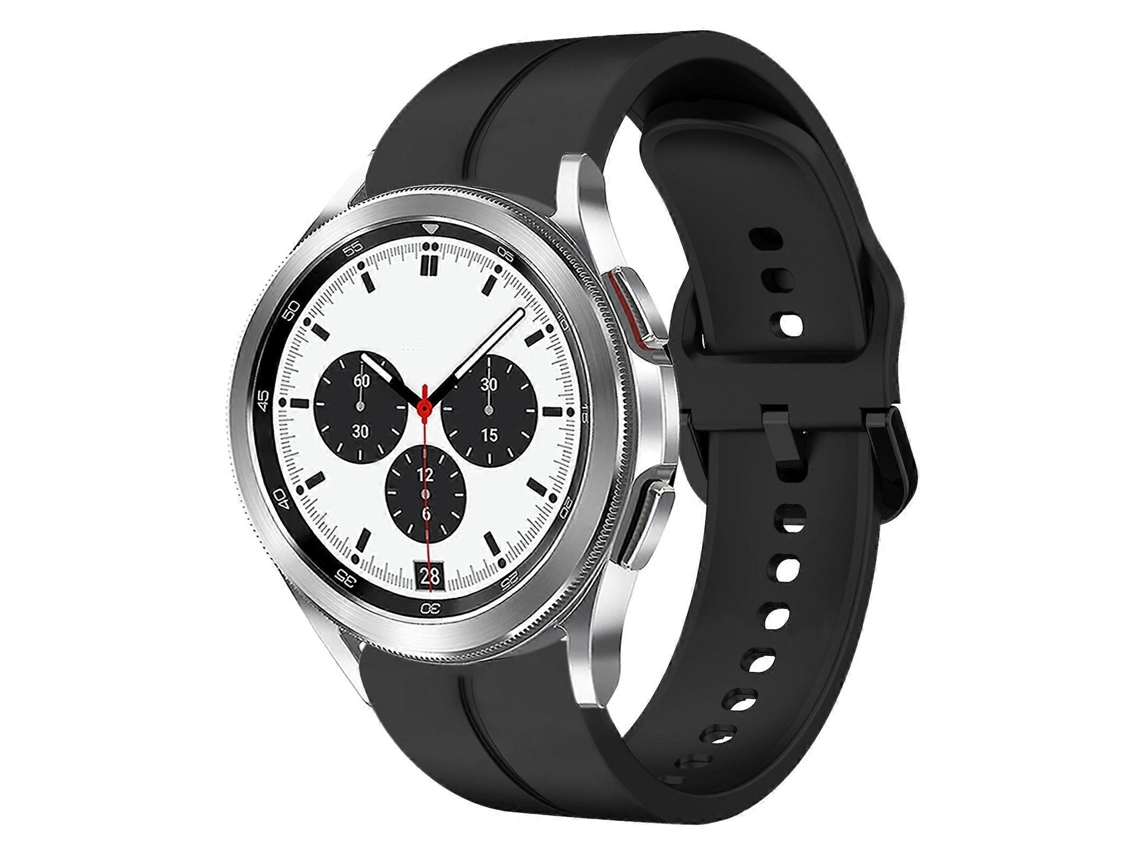 Correa de silicona de 20 mm con hebilla para Samsung Galaxy Watch 4 Classic de 42 mm.