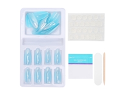 Conjunto De Uñas Falsas De Cobertura Completa De Color Degradado Con Lija Para Uñas Puntas Gradient F745-15