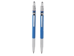 2 Lápices Mecánicos Metálicos De Clic De 2,0 Mm Para Dibujo, Diseño Y Escritura Escolar.