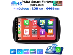 Radio Hexinex De 9 Pulgadas Con Carplay Y Android Auto Inalámbricos (2 Gb + 64 Gb, Android 15) Para Smart Fortwo 2015-2019 — Quad-core