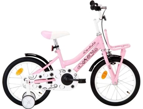 Bicicleta Infantil Vidaxl con plataforma frontal rosa edad 4 16