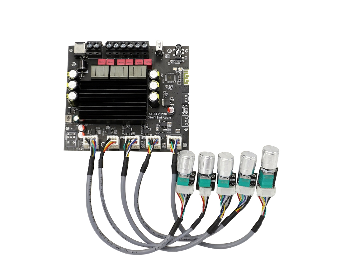 2026velora-placa Amplificador de potencia digital 2.1 canales TPA3255 BT 100W*2+200W Subwoofer Tonos altos y bajos Compacto