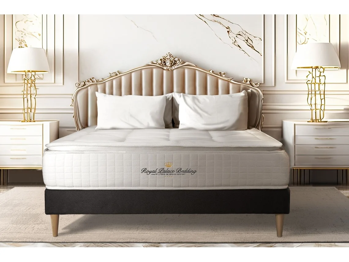 Canapé de Matrimonio George V Altura ROYAL PALACE BEDDING Espuma con memoria Negro (120x190)