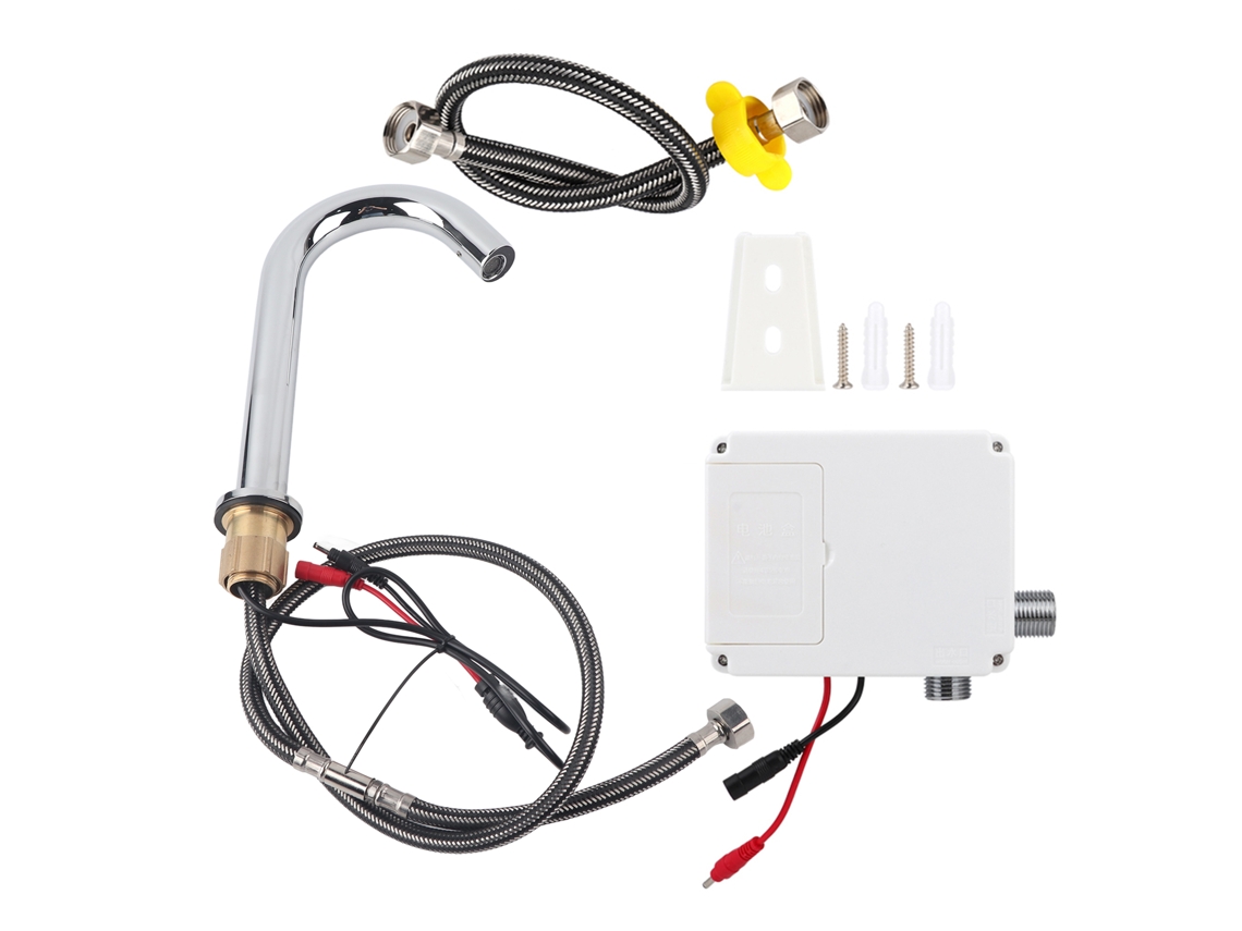 Grifo Automático De Agua Con Sensor Infrarrojo, Rosca G1/2 Pulgada, Acero Inoxidable, Para Fregadero.