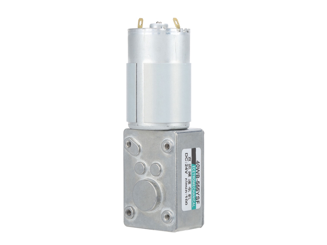 Motor De Turbina Y Engranaje Helicoidal De 24 V Cc De Alto Par Y Baja Velocidad Con Control Bidireccional.