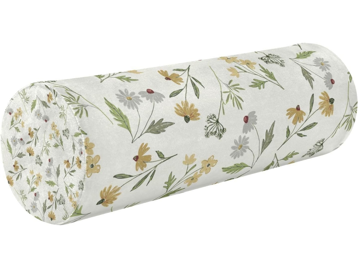 Cojín Cilíndrico Redondo Decorativo (poliéster) (espuma Viscoelástica). Espuma Soporte Fácil Dormir