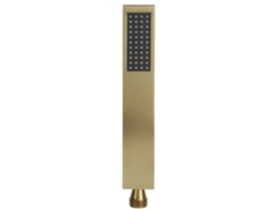 Ducha de mano de cobre G1/2, forma cuadrada plana, oro cepillado