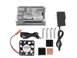 Caja De Enclosure Protectora De Acrílico Con Disipador De Calor Y Ventilador Para Raspberry Pi 3 B+