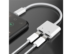 Adaptador De Carga Y Audio 2 En 1, Cable Aux Para Auriculares, Para Dispositivos Ios, Carga Y Música