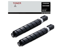 CEXV55 pack 2 cartuchos de toner negro compatible con Canon 2182C002 GENÉRICO