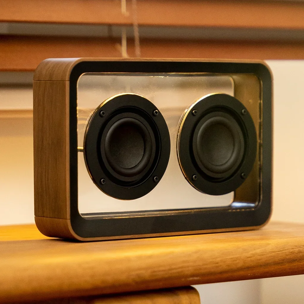 Altavoz Bluetooth MDUG con dos altavoces para un sonido nítido (negro)