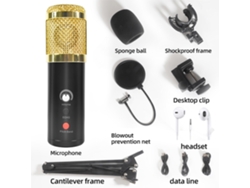 Kit de micrófono USB profesional Yuysan para grabación con reverberación, ideal para vlogs, streaming, podcasts y rap-Gold