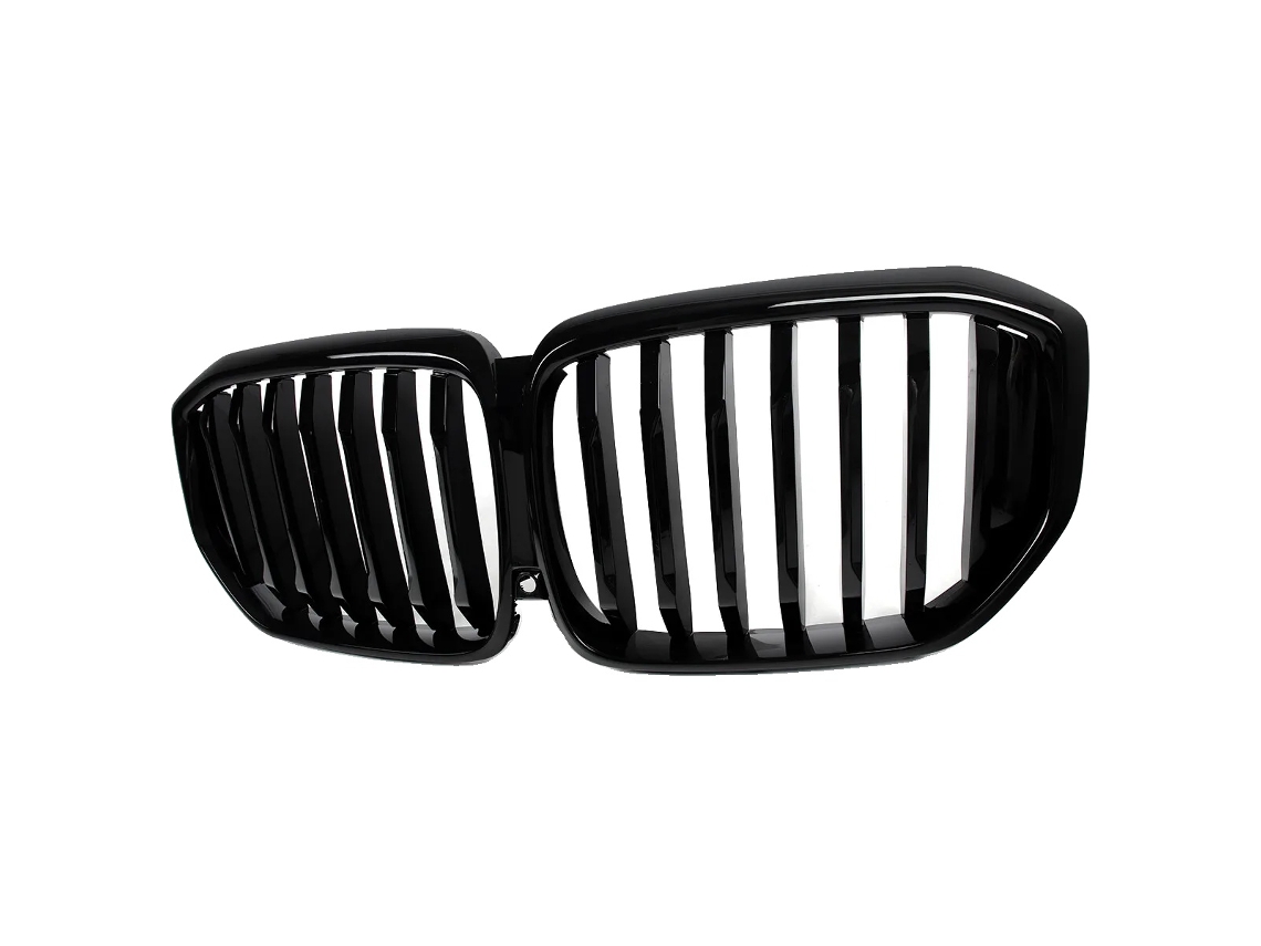 Rejilla frontal, flujo de aire mejorado, construcción duradera, negro brillante OEM