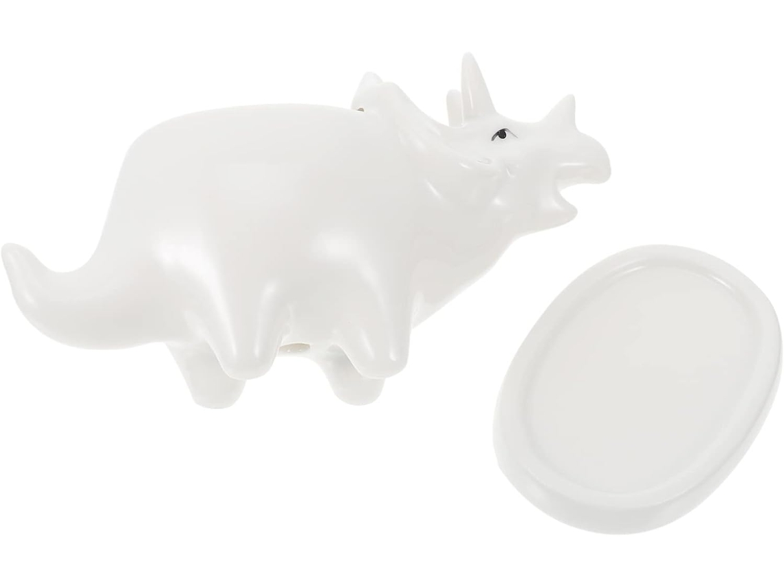 Adorable Maceta Decorativa Con Forma De Dinosaurio Para El Hogar O La Oficina.