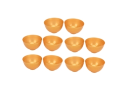 10 Tazones Reutilizables De Plástico Dorado Para Mezclar Mascarillas Faciales.