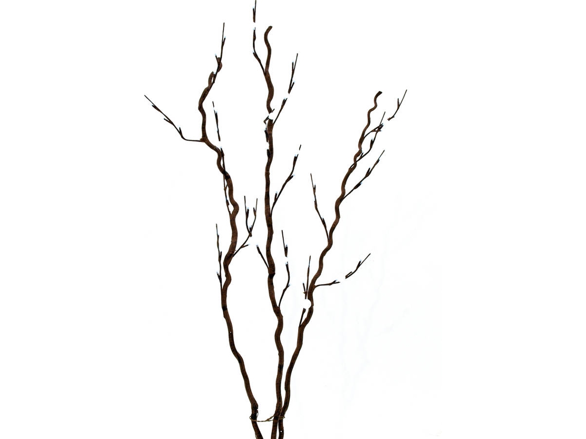 Planta Artificial EUROPALMS Corkscrew Branch (Blanco - 120 cm)