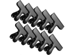 10 clips de acero inoxidable para almacenar y sellar alimentos.