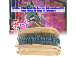 Omni-kit De Resistencias De Film Metal 1/4w 1460pcs 1ohm-1mohm 73 Valores Tolerancia 1%