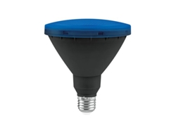 Lámpara LED de jardín Par38 IP65 Matel E27 15w Azul