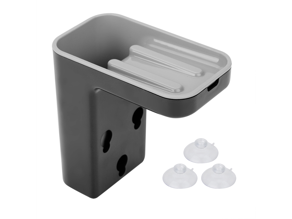 KOFIHETY Estante de Secado para Esponja, Soporte de Cocina en Material ABS, Repisa para Cubiertos y Utensilios (Negro)