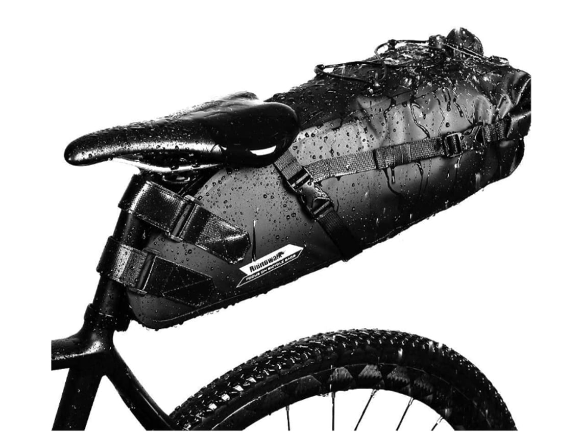 Bolsa impermeable para sillín de bicicleta (1,5/10 l), color negro, ideal como regalo de ciclismo para hombre. SAISIYIKY