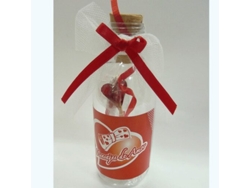 Mini botella de amor romántico