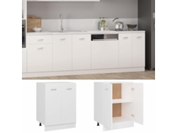 Mueble De Cocina | Armario Bajo "lyon" Blanco 60x46x81,5 Cm Madera De Ingeniería
